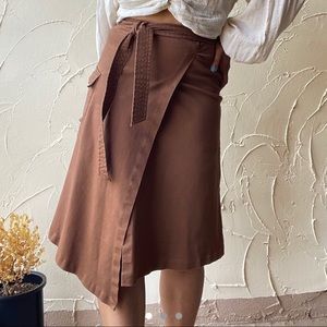 Prologue brown heavyweight utility skirt